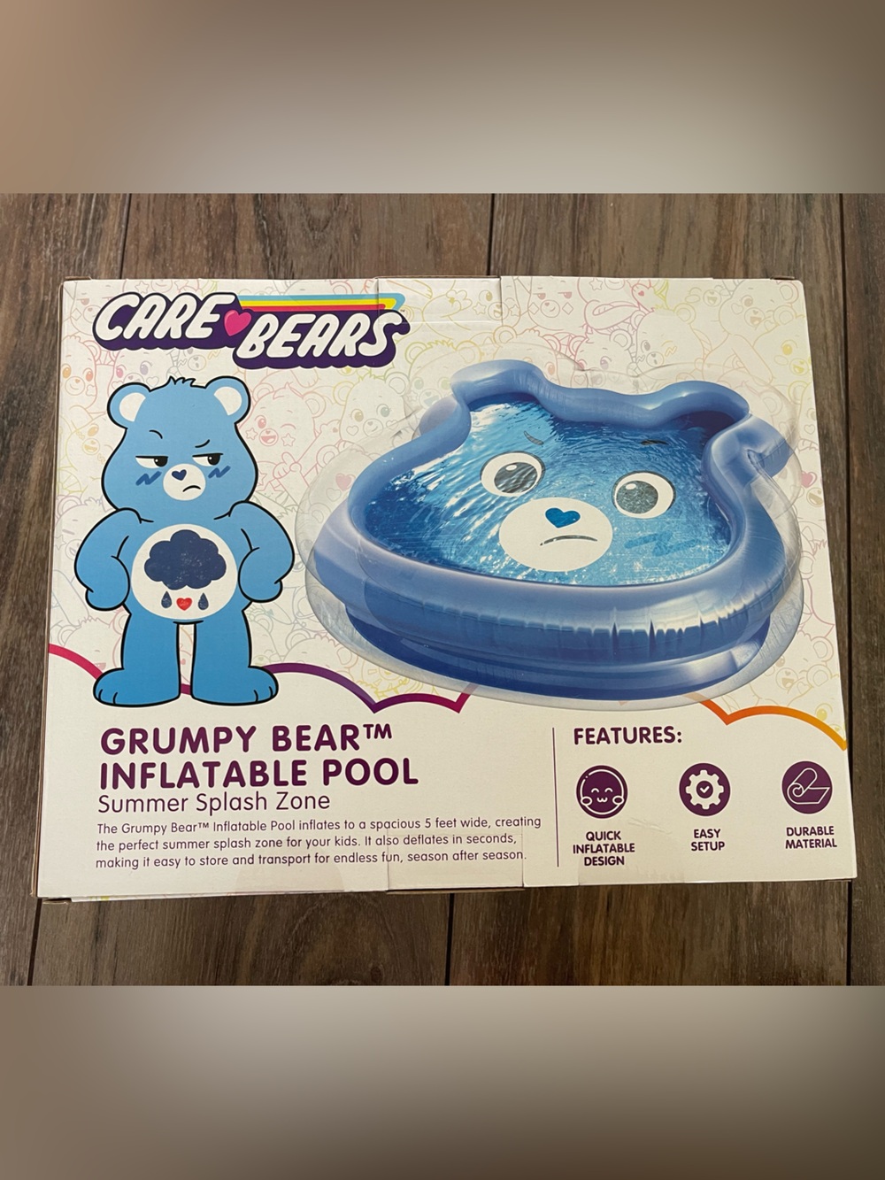 Care Bears Grumpy Bear Blue Inflatable Pool - Picture 4 of 8